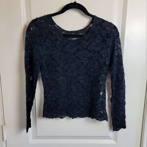 HANKY PANKY Lace Long Sleeve Top